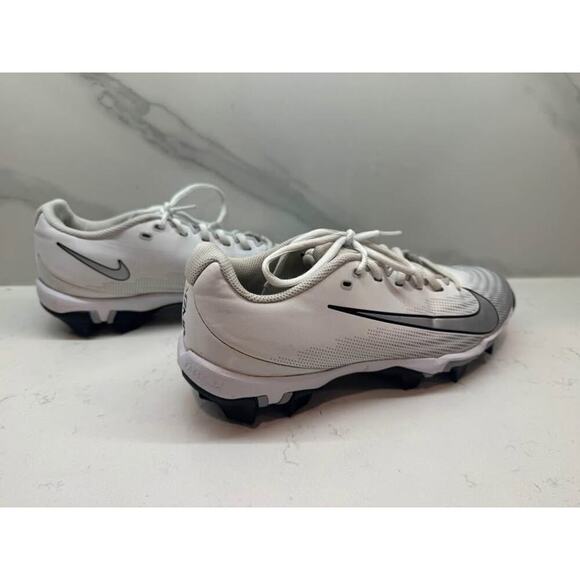 Nike Men's Size 8.5 White Black Vapor Edge Shark 3 Football Cleats - Picture 4 of 6